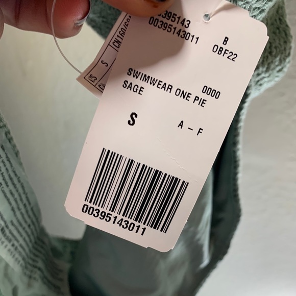 NWT Sage knitted one piece swimsuit with tie back - Picture 14 of 15